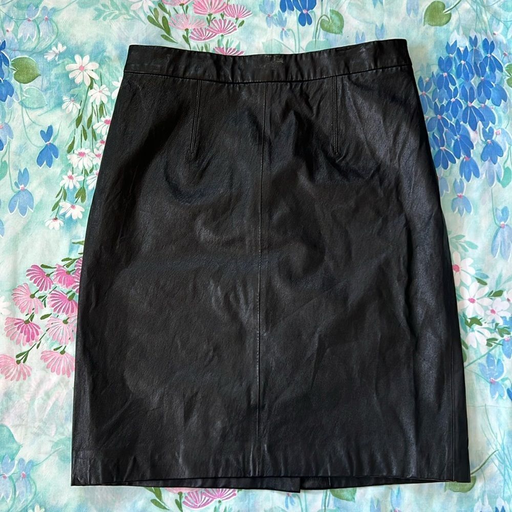 Milly Lamb Leather Skirt - 6